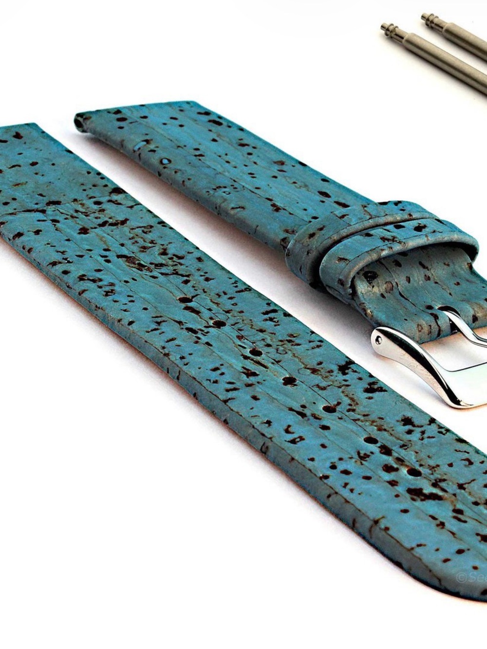 Turquoise Cork Watch Strap - Eco-Friendly Replacement Band